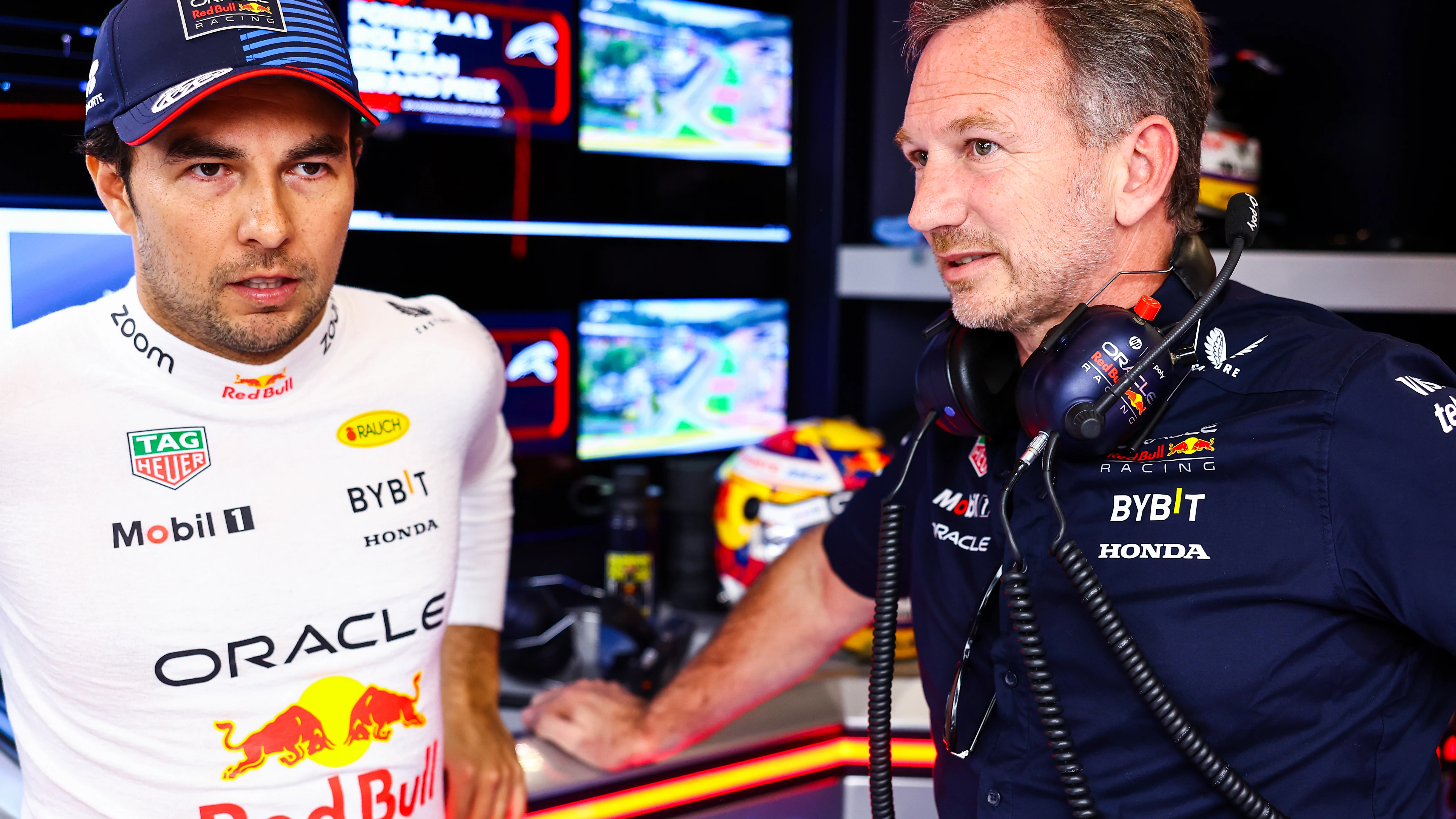 Sergio Pérez y Christian Horner