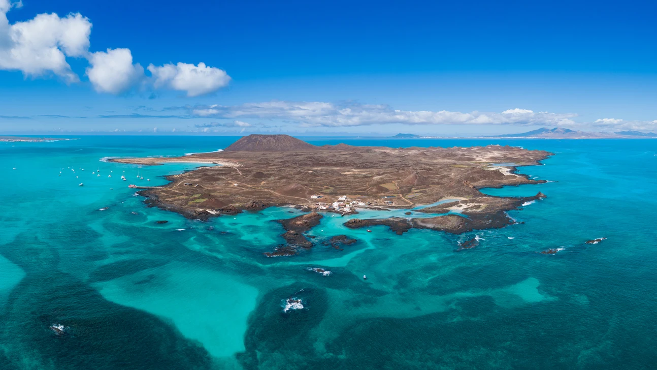 Isla de Lobos, en Fuerteventura, Islas Canarias Isla de Lobos, en Fuerteventura, Islas Canarias