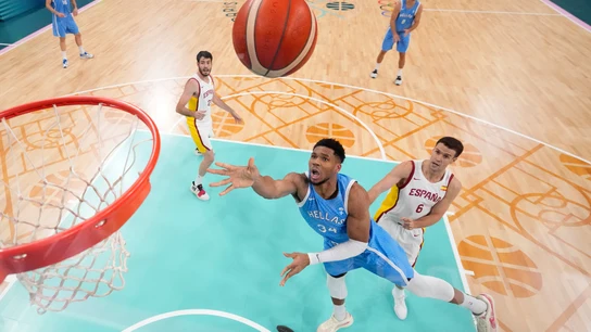 Giannis Antetokounmpo, en el partido ante España Giannis Antetokounmpo, en el partido ante España