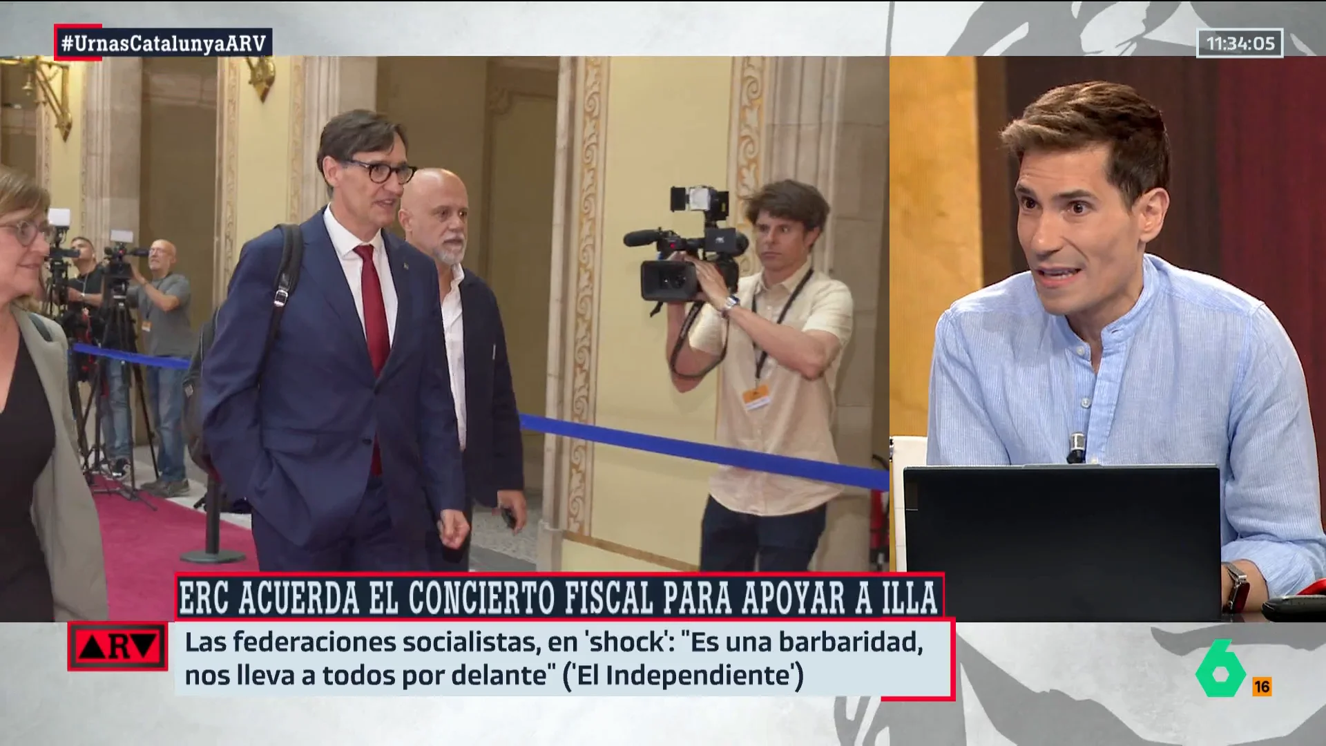 ARV- Juanma Romero, sobre el posible acuerdo del PSC con Junts: "Hay alarma en las federaciones socialistas"
