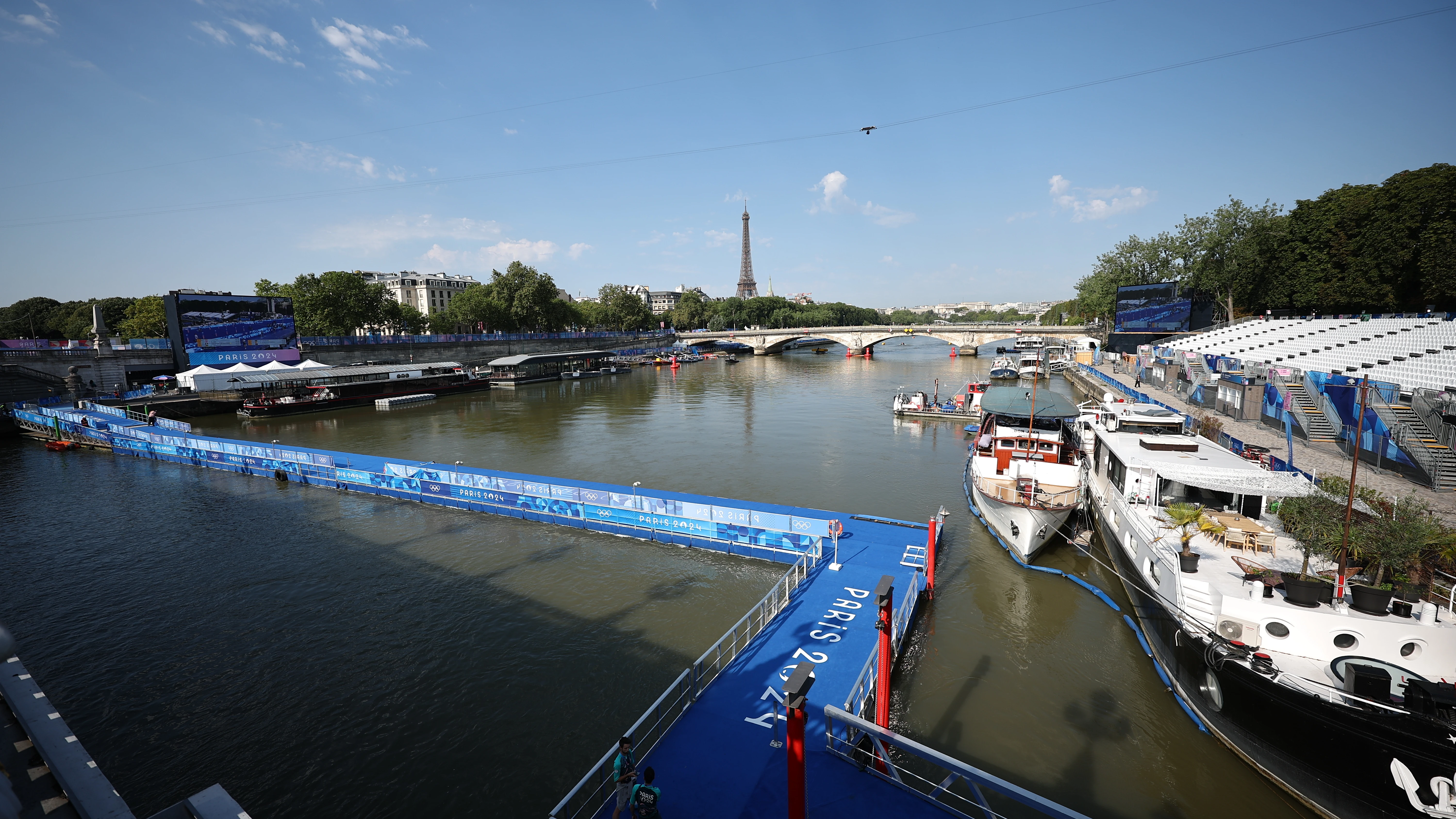 Vista del río Sena en París durante los Juegos Olímpicos.