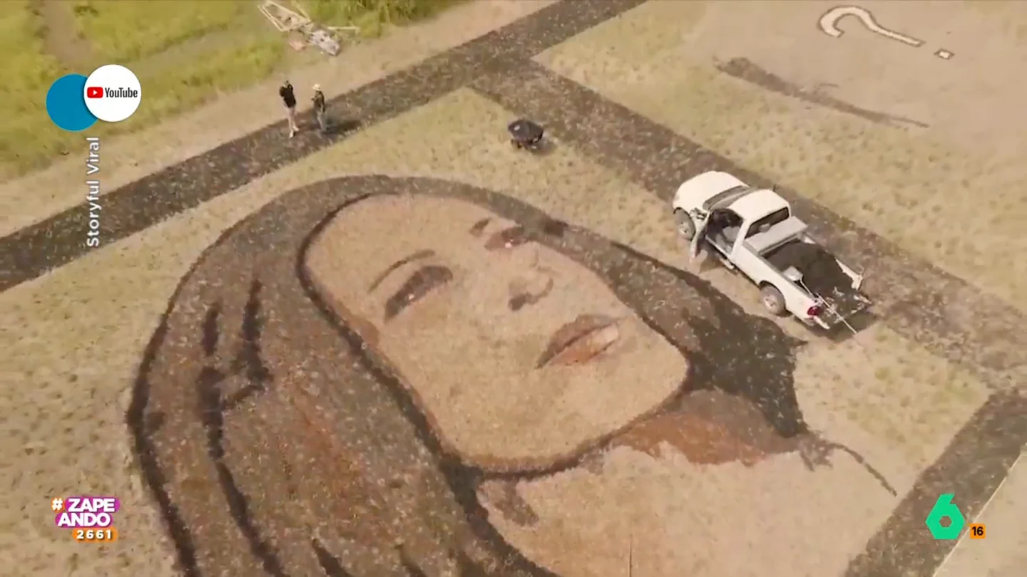 Un "artista de cultivos" hace un retrato de Kamala Harris en un campo de Kansas (EEUU) La política estadounidense ha quedado plasmada en un campo estadounidense gracias a Stan Herd.