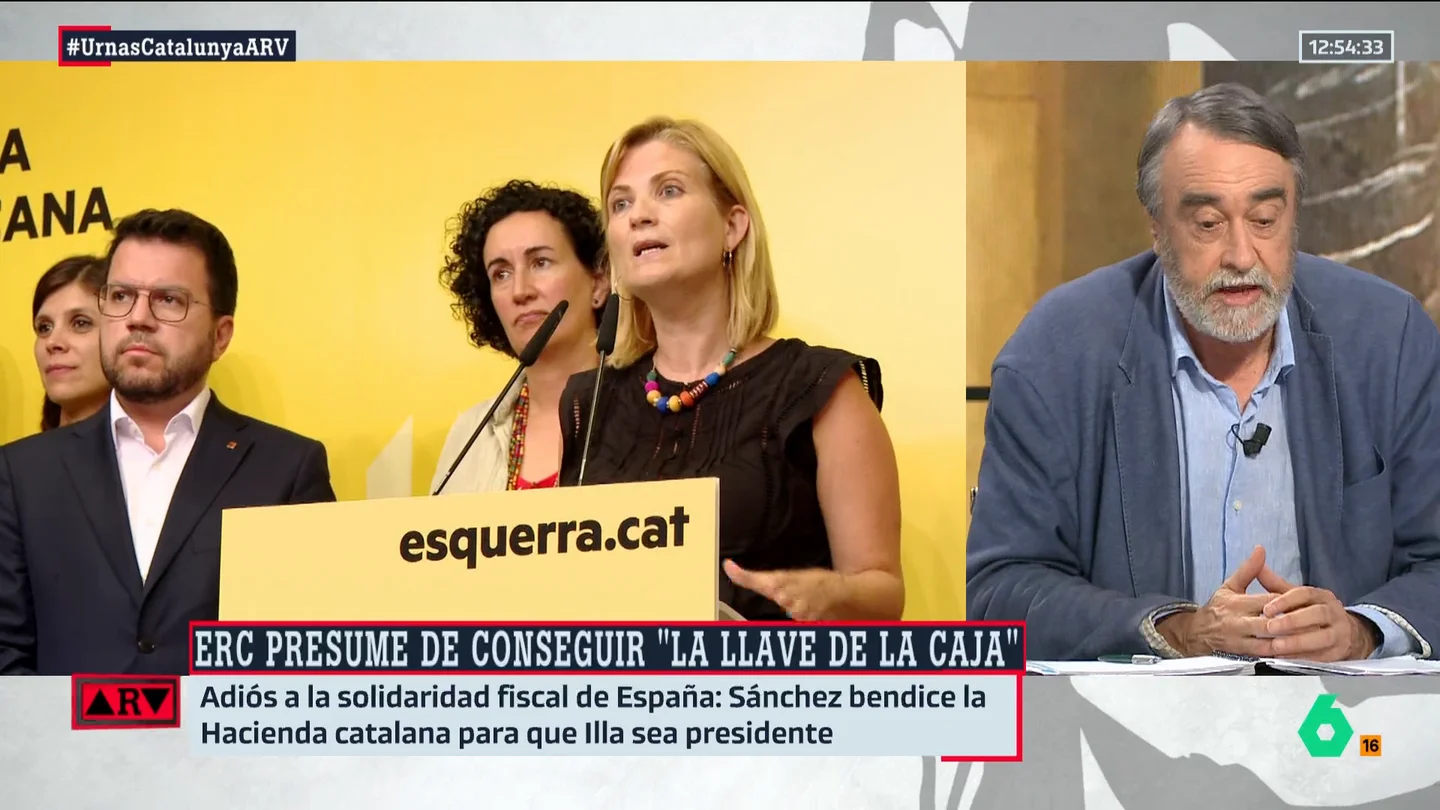ARV- Cuartando explica qué supone el posible acuerdo de concierto fiscal entre ERC y PSC: "Implica la muerte de la Agencia Tributaria" ARV- Cuartando explica qué supone el posible acuerdo de concierto fiscal entre ERC y PSC: "Implica la muerte de la Agencia Tributaria"