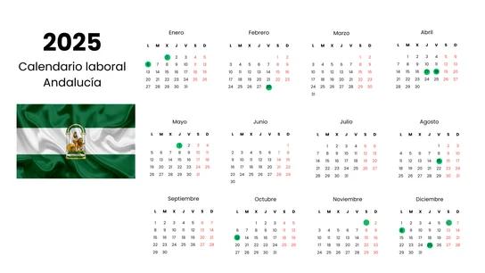 Calendario laboral de Andalucía 2025. Calendario laboral de Andalucía 2025.