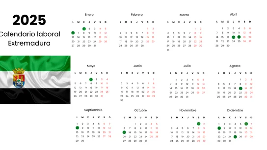 Calendario laboral de Extremadura 2025. Calendario laboral de Extremadura 2025.