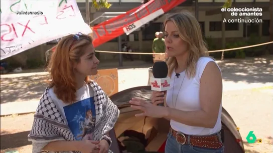 Una alumna critica la posición de Ayuso sobre las movilizaciones de estudiantes contra el genocidio en Gaza: "Es ignorancia" Una alumna critica la posición de Ayuso sobre las movilizaciones de estudiantes contra el genocidio en Gaza: "Es ignorancia"