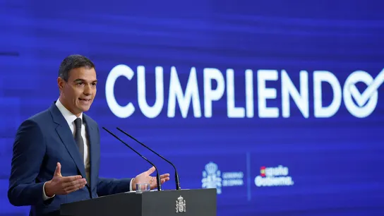 El presidente del Gobierno, Pedro Sánchez, hace balance del curso político El presidente del Gobierno, Pedro Sánchez, hace balance del curso político