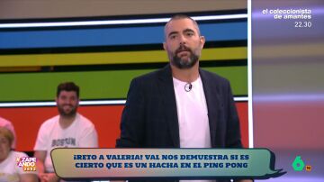 El 'enfado' de Dani Mateo con Valeria Ros durante su partido de ping-pong: "Y una mierda"