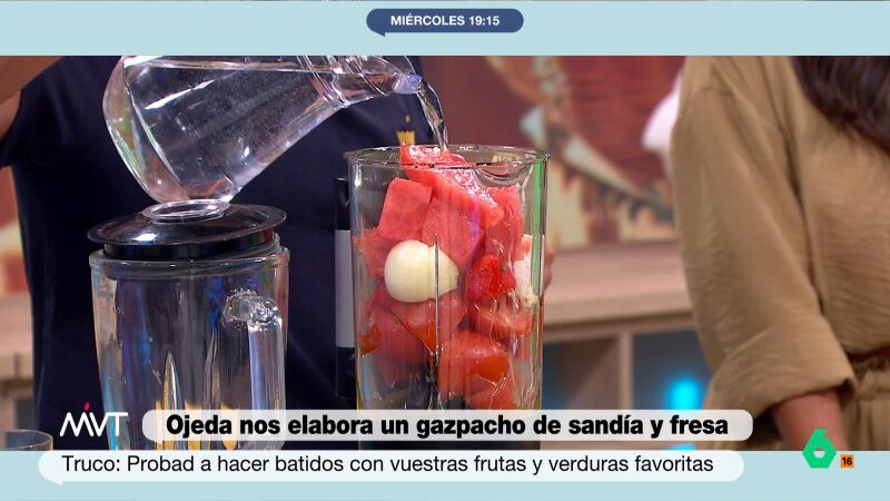 Ojeda reinventa el gazpacho tradicional, perfecto para el verano: añade sandía y fresas 