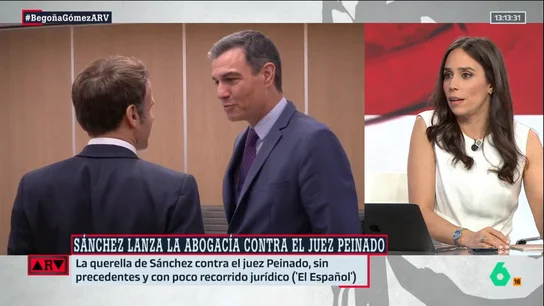 ARV- Pilar Velasco, sobre la querella de Sánchez contra Juan Carlos Peinado: "Deja al juez en una línea roja" ARV- Pilar Velasco, sobre la querella de Sánchez contra Juan Carlos Peinado: "Deja al juez en una línea roja"