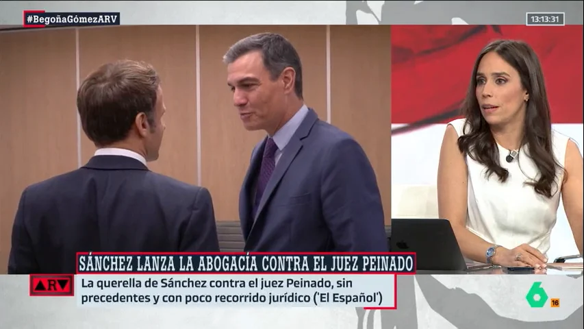 ARV- Pilar Velasco, sobre la querella de Sánchez contra Juan Carlos Peinado: "Deja al juez en una línea roja"