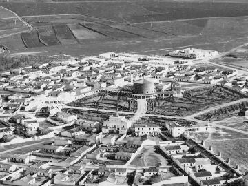 Imagen aérea de uno de los pueblos creados durante la dictadura franquista