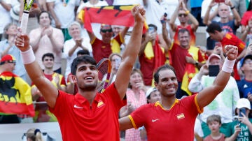 Carlos Alcaraz y Rafa Nadal