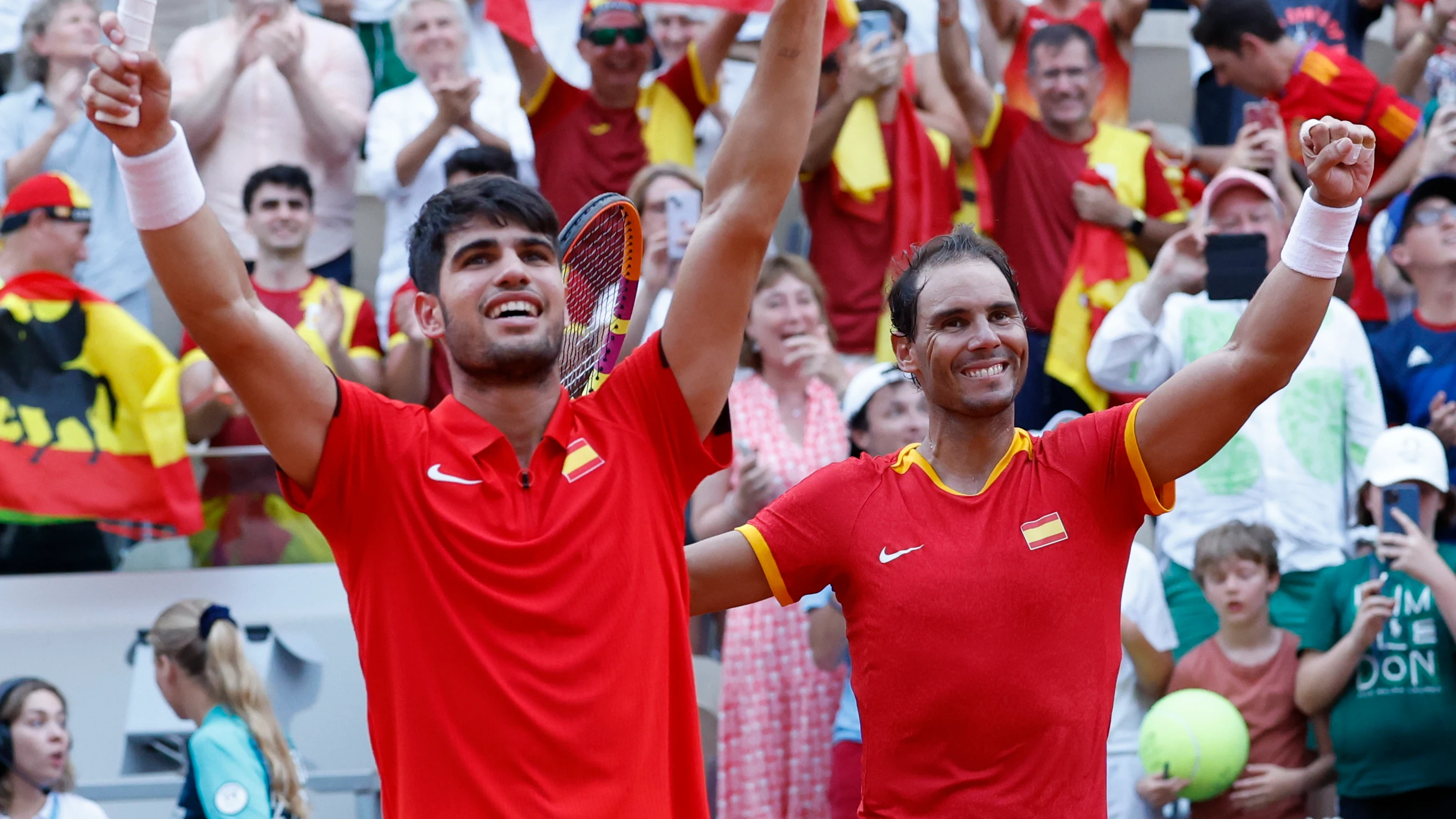 Carlos Alcaraz y Rafa Nadal