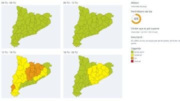 Cataluña activa la alerta por inundaciones ante la previsión de lluvias intensas para este viernes 