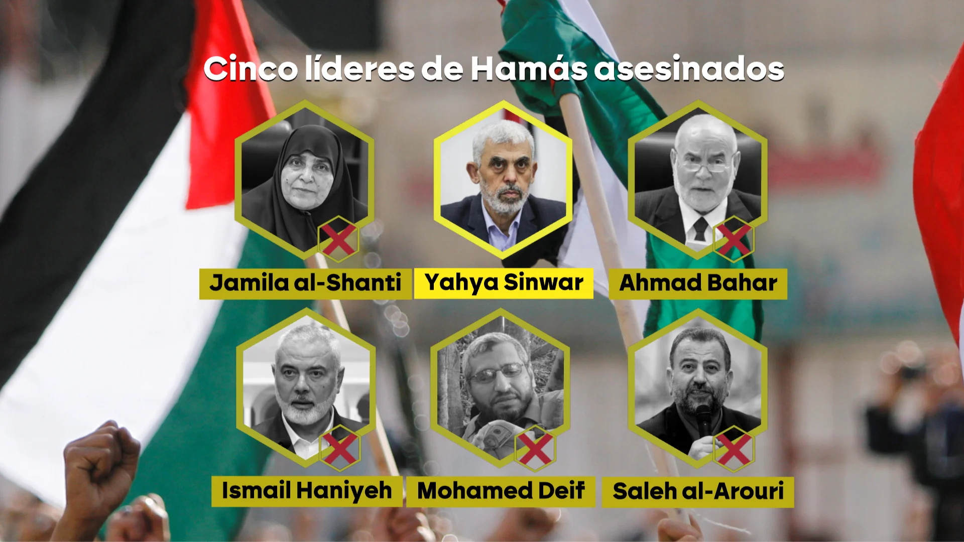 Líderes de Hamás asesinados 