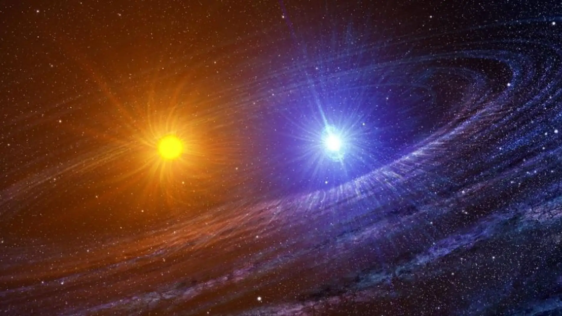Representación de dos estrellas Representación de dos estrellas