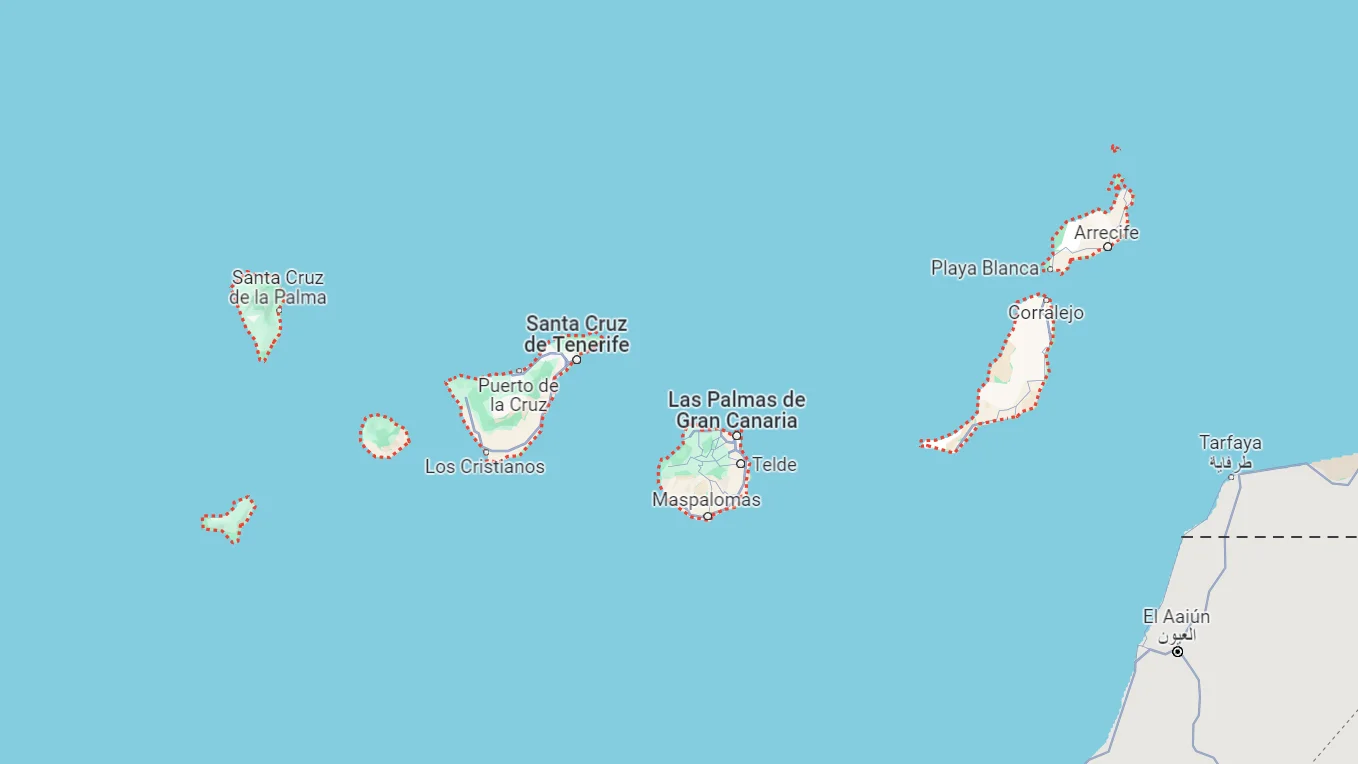 Mapa de las Islas Canarias Mapa de las Islas Canarias