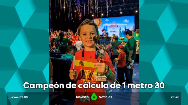 Diego Venticinque, un niño de solo de siete años, se convierte en el campeón mundial de cálculo mental