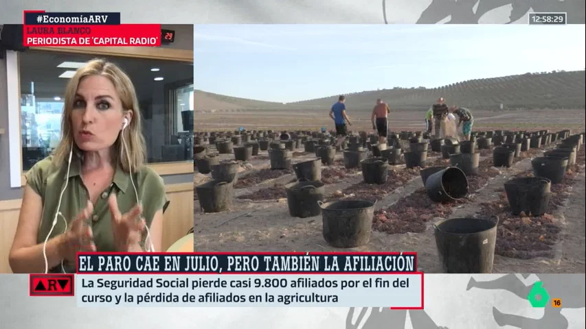  Laura Blanco califica el dato del paro de julio de "inquietante": "¿Tocamos techo en el mercado laboral español?"