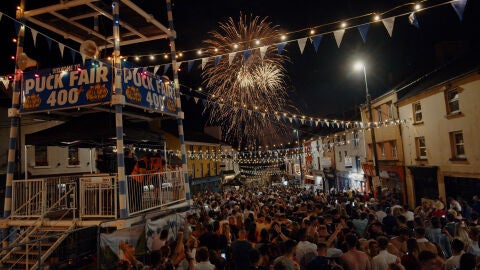 Puck Fair fuegos artificiales