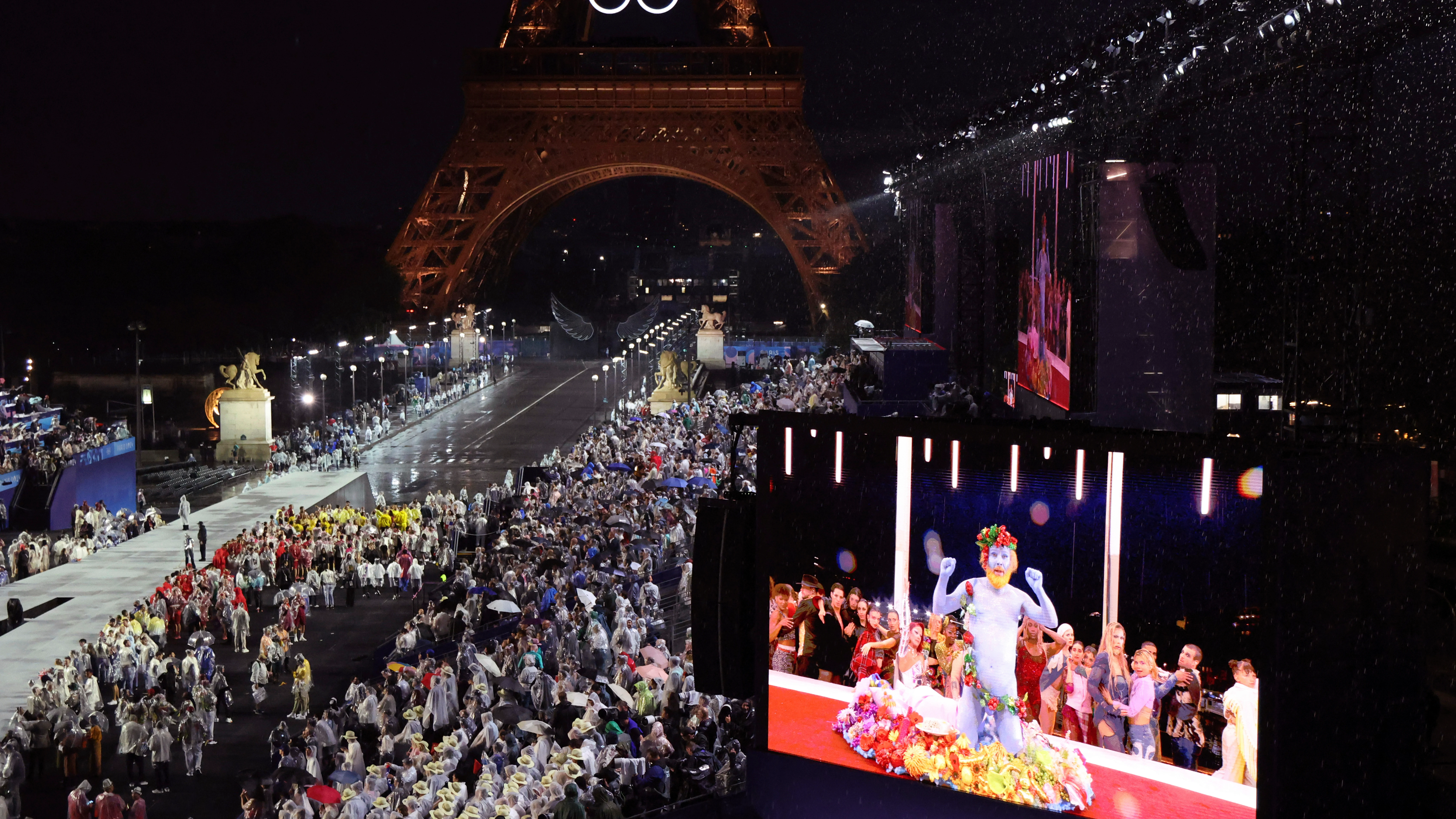 Momento de la ceremonia inaugural de los Juegos Olímpicos de París 2024