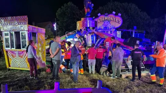 Momentos después del suceso donde se rompe la atracción en Vigo Momentos después del suceso donde se rompe la atracción en Vigo