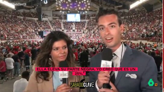 Un presentador cuestiona la identidad de Kamala Harris 