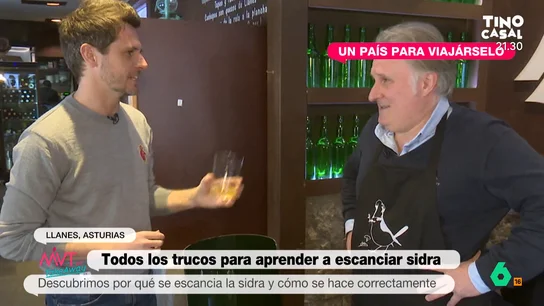 Las aventuras de Luis Calero en el norte de España: de escanciar sidra a bañarse en el cantábrico Las aventuras de Luis Calero en el norte de España: de escanciar sidra a bañarse en el cantábrico