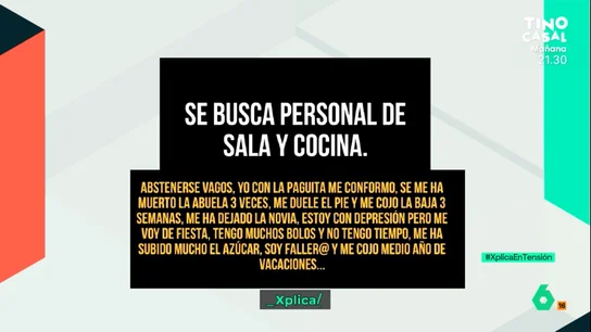 La llamativa oferta laboral que se ha viralizado en redes La llamativa oferta laboral que se ha viralizado en redes