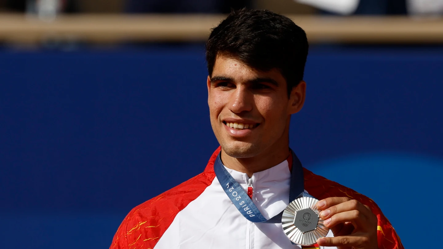 Carlos Alcaraz, con la plata de París Carlos Alcaraz, con la plata de París