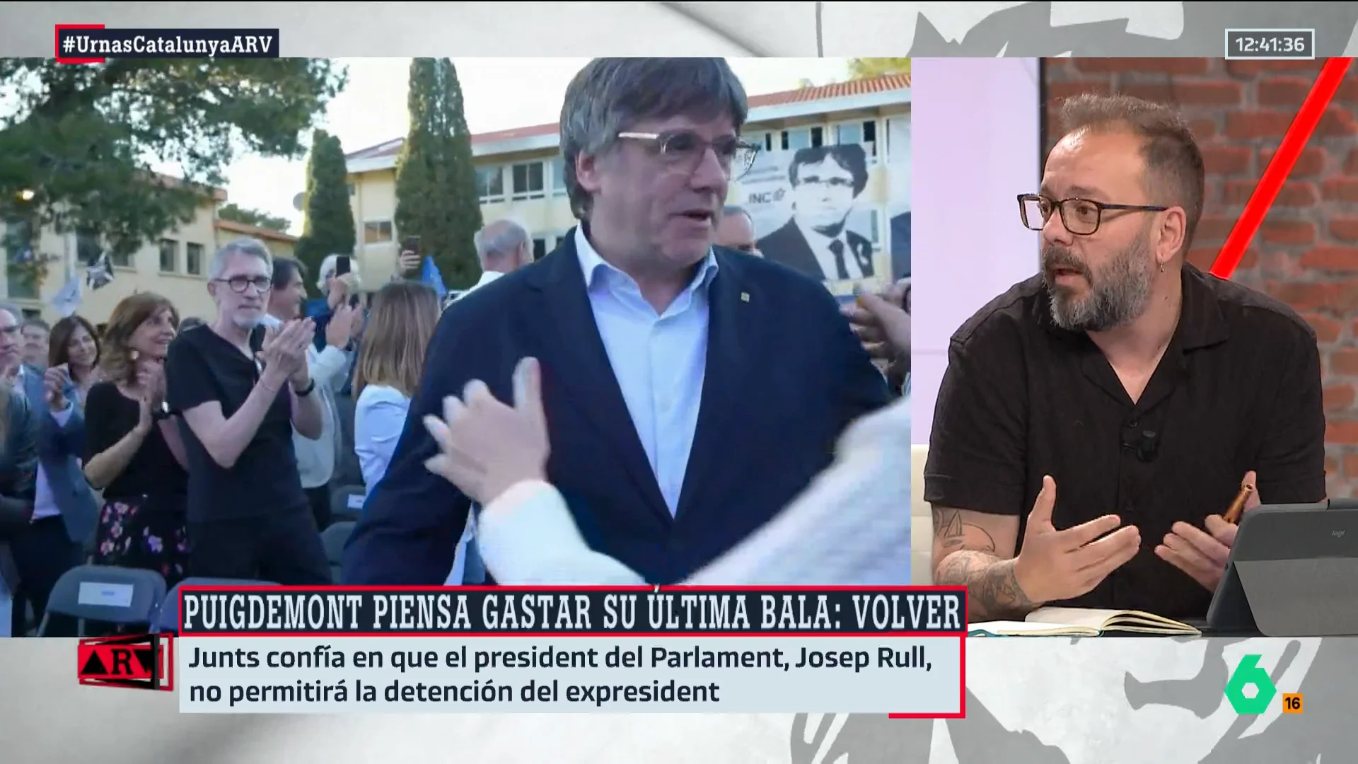 ARV- Maestre, sobre Puigdemont: "Tiene el síndrome del hombre cis blanco que no asume que su tiempo ya ha pasado"