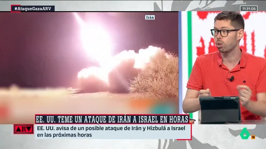ARV- Arancón analiza qué puede ocurrir si Irán responde "de manera contundente" a Israel: "Nos acerca a un riesgo de escalada regional" ARV- Arancón analiza qué puede ocurrir si Irán responde "de manera contundente" a Israel: "Nos acerca a un riesgo de escalada regional"