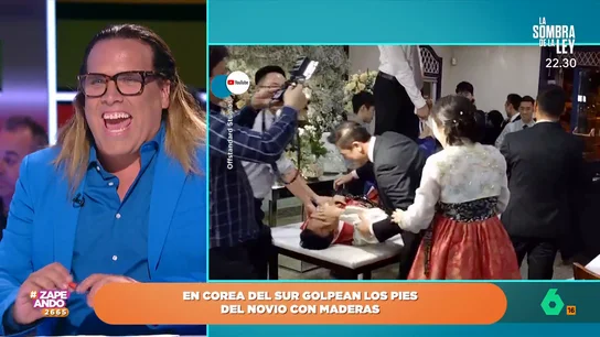 Torito alucina con la tradición que siguen en las bodas de Corea del Sur: "Si hacen eso... imagínate en los divorcios" Los zapeadores repasan alguna de las tradiciones y modas más llamativas y curiosas que se llevan a cabo en las bodas de Inglaterra, Alemania o Bulgaria.