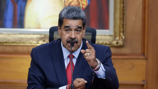 Nicolás Maduro ante la prensa tras la celebración de las últimas elecciones en Venezuela. Nicolás Maduro ante la prensa tras la celebración de las últimas elecciones en Venezuela.