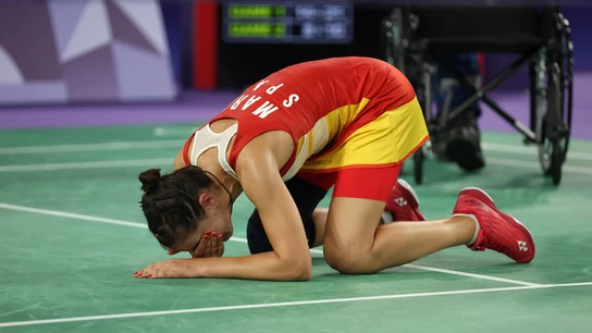 Carolina Marín, entre lágrimas Carolina Marín, entre lágrimas