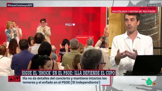ARV- Pablo Sim&oacute;n analiza la posible investidura de Salvador Illa: "Los n&uacute;meros est&aacute;n cantados"