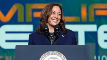 La vicepresidenta de Estados Unidos y candidata demócrata a la presidencia, Kamala Harris