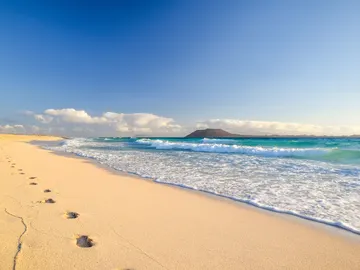 Playa de Corralejo, en Fuerteventura Playa de Corralejo, en Fuerteventura