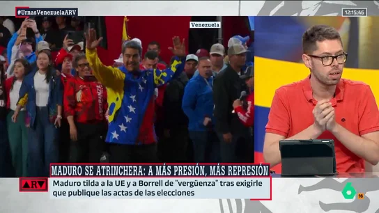 ARV- Arancón, sobre las actas electorales tras la victoria de Maduro: "Si has ganado, ¿qué razón hay para no enseñarlas?" ARV- Arancón, sobre las actas electorales tras la victoria de Maduro: "Si has ganado, ¿qué razón hay para no enseñarlas?"