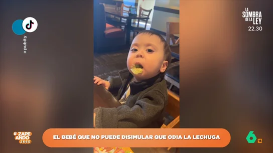 La divertida reacción de un bebé cuando prueba por primera vez la lechuga El pequeño ha probado por primera vez este vegetal y no ha podido evitar quitarse la hoja de la boca después de masticarla durante unos segundos.