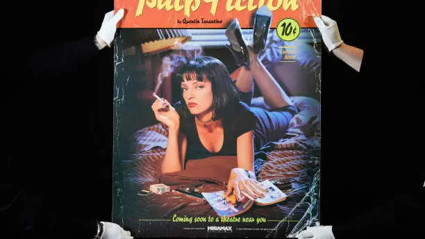 Cartel promocional de Pulp Fiction