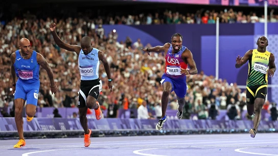 Noah Lyles, en los 100 metros lisos Noah Lyles, en los 100 metros lisos