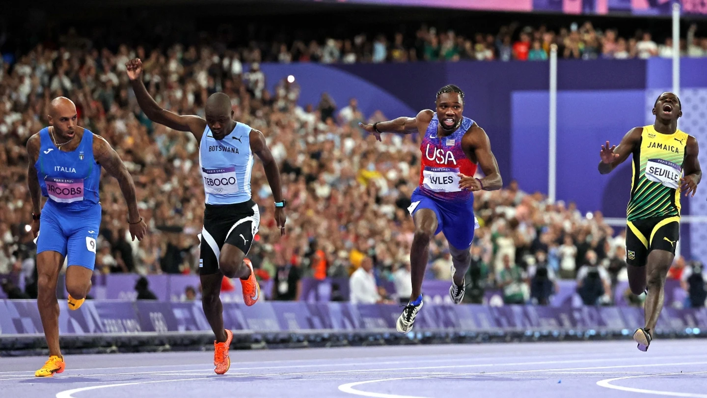Noah Lyles, en los 100 metros lisos Noah Lyles, en los 100 metros lisos