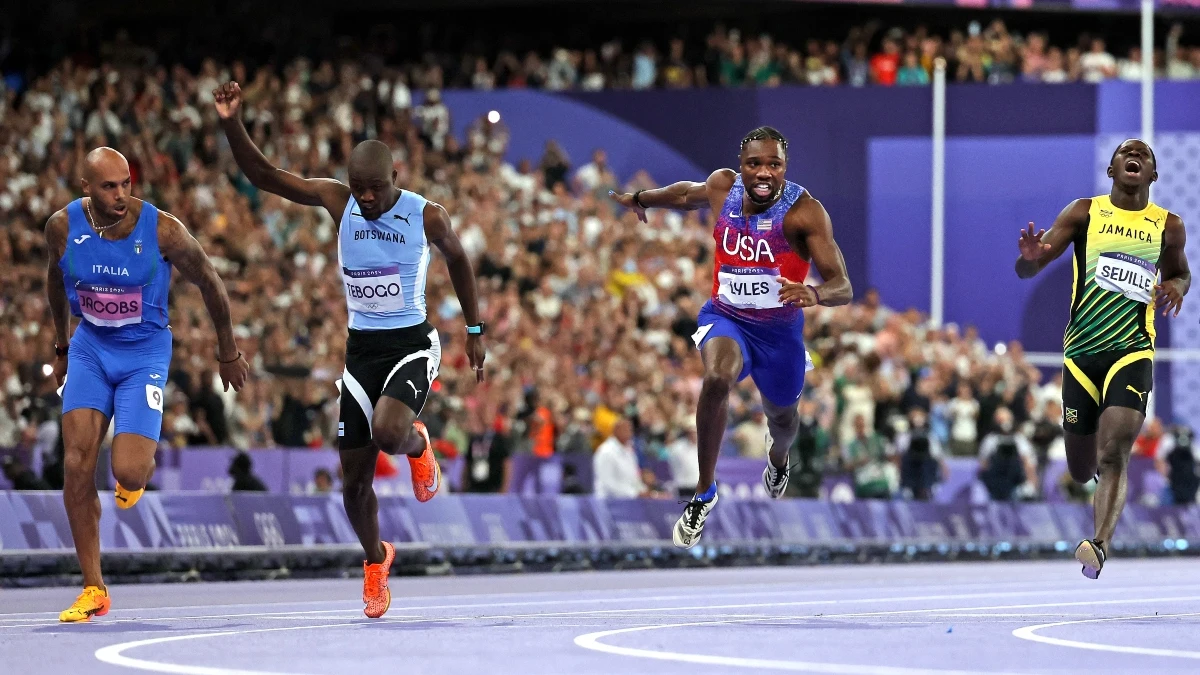 Noah Lyles, en los 100 metros lisos