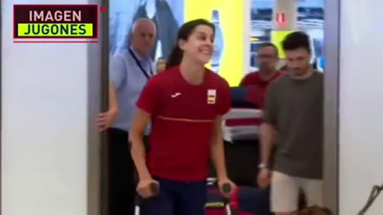 Carolina Marín, en su llegada a España Carolina Marín, en su llegada a España