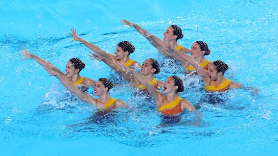 El equipo de natación sincronizada de España El equipo de natación sincronizada de España