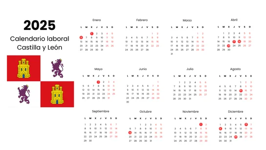 Calendario laboral Castilla y León 2025. Calendario laboral Castilla y León 2025.