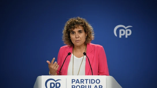 La portavoz del PP en el Parlamento Europeo, Dolors Montserrat, en la sede del PP madrileña, a 5 de agosto de 2024. La portavoz del PP en el Parlamento Europeo, Dolors Montserrat, en la sede del PP madrileña, a 5 de agosto de 2024.