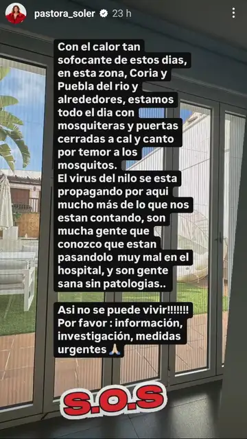 Historia de Instagram de Pastora Soler Historia de Instagram de Pastora Soler